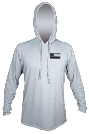 FREEDOM FLAG - Tech Hoody - ALLOY HEATHERED