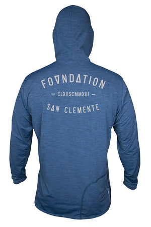 FOUNDATION - Tech Hoody - NAVY HEATHERED