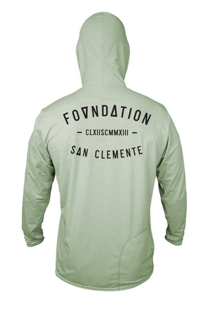 FOUNDATION - Tech Hoody - OLIVE HEATHERED