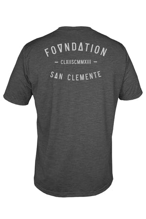 FOUNDATION - Tech S/S - CHARCOAL HEATHERED