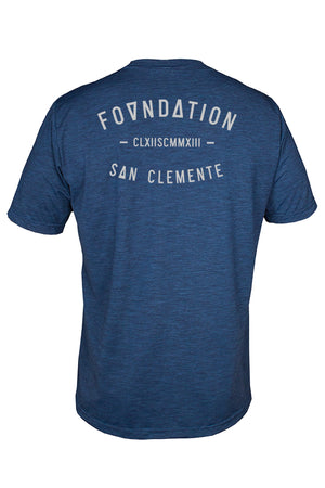 FOUNDATION - Tech S/S - NAVY HEATHERED