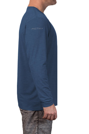 FREEDOM FLAG - Tech L/S - NAVY HEATHERED