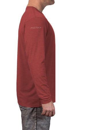 FREEDOM FLAG - Tech L/S - PYRO HEATHERED