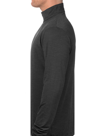 LowPro - Qtr Zip Tech L/S - NAVY HEATHERED