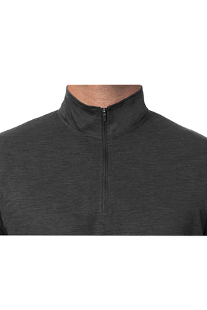 LowPro - Qtr Zip Tech L/S - CHARCOAL HEATHERED