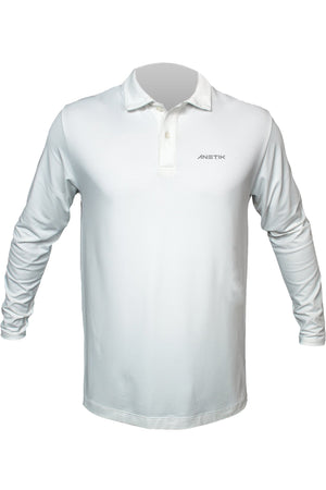 LINKS Tech Polo L/S - WHITE