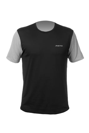 AMP - S/S SURF TEE - BLACK / ALLOY HEATHERED