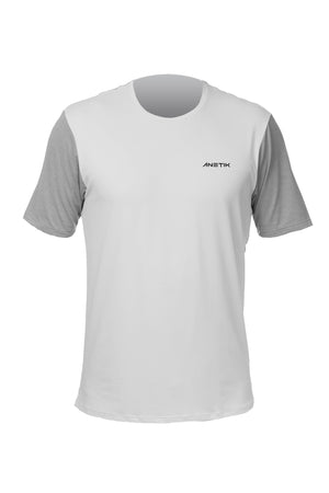 AMP - S/S SURF TEE - WHITE / ALLOY HEATHERED