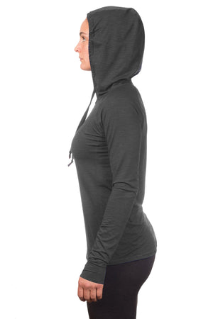 Womens - Flight Tech Hoody - CHARCOAL HEATHERED