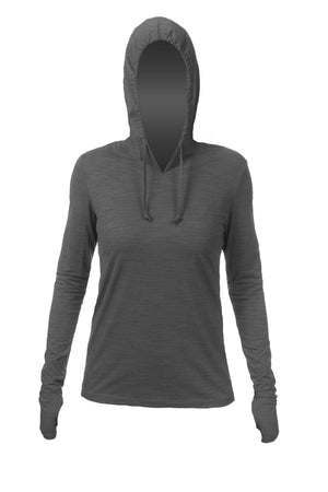 Womens - LOW PRO Tech Hoody - CHARCOAL HEATHERED