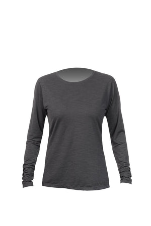 Womens - Breeze Tech L/S - CHARCOAL HEATHERED