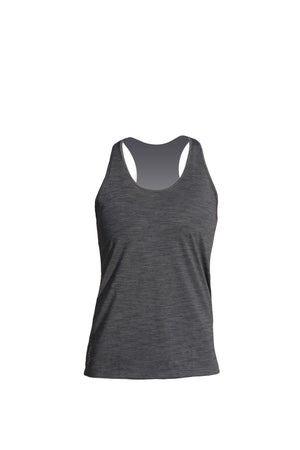 WOMENS - Breeze Tank - CHARCOAL HEATHERED