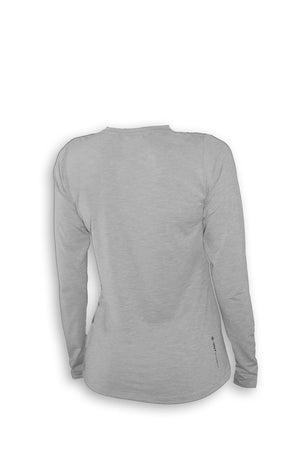 Womens - Breeze Tech L/S - ALLOY HEATHERED